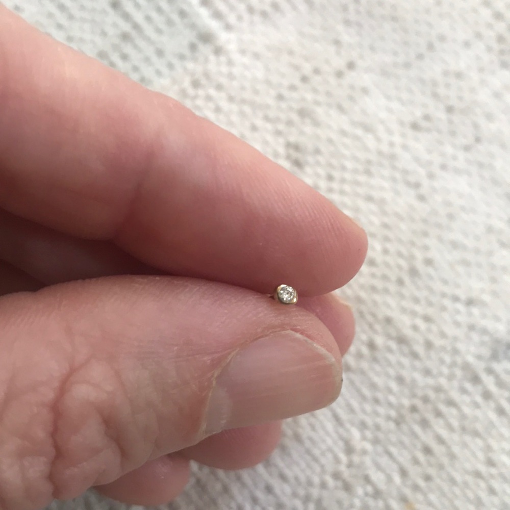 tiny catbird diamond earring single stud